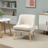 Afbeelding van HOMCOM eetkamerstoel met armleuningen - moderne gestoffeerde stoel 63 x 69 x 79,5 cm