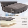Afbeelding van Homcom Accent Stoel met Poef - Polyester - 91L x 68B x 93H cm - Donkergrijs