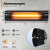 Afbeelding van TRESKO Infrarood warmtestraler 2500 W met afstandsbediening en 3 warmtestanden