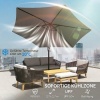 Afbeelding van Outsunny Tuinparasol - Metaal, Polyester - Ø270 x 219H cm - Donkergrijs