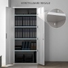 Afbeelding van HOMCOM archiefkast - staal - 80 L × 40 B × 180 H cm - wit