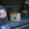 Afbeelding van Relaxdays vilten boodschappentas, 35 liter, opvouwbaar, met hert en 2 hengels, grijs