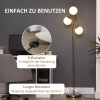 Afbeelding van HOMCOM - Staande lamp met 3 lampenkappen en voetschakelaar - Goud