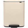 Afbeelding van Brabantia Bo Prullenbak - 2 x 30 liter - Afvalscheiding - Zacht Beige