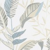 Afbeelding van Erismann Vliesbehang Elle Tropische Bladeren Wit Groen Beige Glans 10332-07