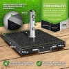 Afbeelding van tillvex® Granieten parasolvoet met wielen en handgreep 27 kg, vierkant, voor stokken 16-48 mm
