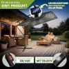 Afbeelding van tillvex® Rechthoekige Aluminium Parasol Ø 330 cm met LED en Afdekking, 360° Draaibaar