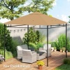 Afbeelding van Outsunny vervangend partytentdak, polyester zonbescherming, beige 3 x 3 m