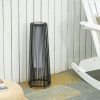 Afbeelding van Outsunny Rattan lamp PE, staal, PP 21,5L x 21,5B x 61H cm Zwart
