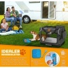Afbeelding van TRESKO® Opvouwbare hondenbox met likmat en spatel, S, 50 x 34 x 34 cm, antraciet