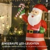 Afbeelding van HOMCOM Opblaasbare Kerstman 125x95x243 cm Rood van Polyester