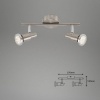 Afbeelding van BRILONER COOL - Plafondlamp - warm wit licht - GU10 fitting - draaibare opbouwspots - mat nikkel