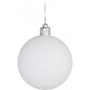 Afbeelding van Set van 30 onbreekbare kerstballen - plastic - Ø 6 cm - wit