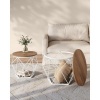 Afbeelding van VASAGLE 2x Ronde Salontafel - Groot en Klein - Stalen Frame - Honingbruin en Wolkenwit