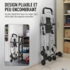 Afbeelding van HOMCOM Winkelwagen van Oxford-stof, aluminium, 46L x 59,5B x 97H cm, Zwart