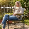 Afbeelding van Outsunny Tuinbank van Metaal met Gaasweefsel - 112L x 66B x 80H cm - Grijs