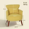 Afbeelding van HOMCOM Gele Polyester Fauteuil met Schuim - 69x69,5x78 cm