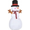 Afbeelding van HOMCOM Opblaasbare sneeuwman 100B x 80D x 182H cm Wit/Zwart