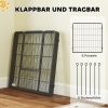 Afbeelding van PawHut 80 cm Hoge Welpenren, 6-delig, met Deur, voor Kleine tot Middelgrote Honden, Zwart