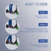Afbeelding van HOMCOM E-Scooter van versterkt nylon en aluminium - 71L x 36,5B x 75-80H cm - Groen/Zwart