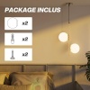 Afbeelding van HOMCOM Moderne verstelbare dubbele hanglamp in goud