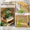 Afbeelding van Outsunny Bloemenstandaard Geel Vurenhout 60x50x166 cm