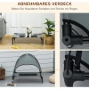 Afbeelding van PawHut Verhoogd hondenbed met luifel van ademend taft-stof D04-058