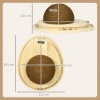 Afbeelding van PawHut Interactief Kratzspeelgoed, 2-in-1 Katten speelgoed met balbaan en krabplank, 39,5 x 32,5 x 1