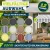 Afbeelding van Tillvex Balkonluifel B x D 350 x 180 cm grijs/wit met handslinger, zonder boren