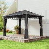 Afbeelding van Outsunny Paviljoen van Metaal en Polyester 390x300x287 cm Donkergrijs