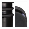 Afbeelding van Relaxdays deurstopper met 3 rubberen ringen, zware buffer, zwart, ∅ 7 cm, handig tegen tocht