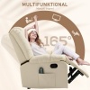 Afbeelding van HOMCOM Massagestoel met 8 vibratiepunten en ligfunctie - Crèmewit