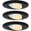 Afbeelding van Paulmann LED Inbouwspots Calla Set van 3 - Mat Zwart - IP65 - 5W - 430 lm - 230V - Badkamer