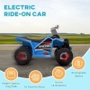 Afbeelding van HOMCOM Elektrische kinderauto van kunststof en metaal, Blauw, 70 x 41,5 x 48,5 cm