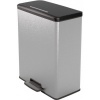 Afbeelding van Curver Decobin Prullenbak - 65L - Rechthoekig - Zilver Metallic