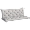 Afbeelding van Outsunny 3-zits bankkussen 150x98x8 cm met banden, voor binnen/buiten, lichtgrijs