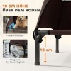 Afbeelding van PawHut-Hundeliege van polyester en staal - 106L x 76B x 99H cm - Koffiekleur