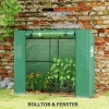 Afbeelding van Outsunny Kas van staal en kunststof - 200L x 76B x 170H cm - Groen