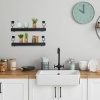 Afbeelding van Wandplank set van 2 - 13x48x12 cm - zwevend voor woonkamer en keuken