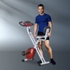 Afbeelding van HOMCOM Fitnessfiets van staal en kunststof - 43B x 97D x 109H cm - Rood en Wit
