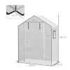 Afbeelding van Outsunny Vervangingszeil voor broeikas, 140 x 73 x 190 cm, met raam en deur, UV-bescherming, wit
