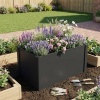 Afbeelding van Outsunny Verhoogde Plantenbak - Verzinkt Staal, Rubber - 102L x 52B x 55H cm - Zwart
