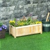 Afbeelding van Outsunny opvouwbare verhoogde plantenbak met afvoeropeningen