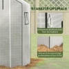 Afbeelding van Outsunny Vervangingszeil voor broeikas, 140 x 73 x 190 cm, met raam en deur, UV-bescherming, wit