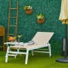 Afbeelding van Outsunny - Tuinligstoel - 5-Traps Rugleuning - Crèmewit
