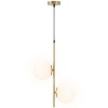 Afbeelding van HOMCOM Moderne verstelbare dubbele hanglamp in goud