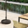 Afbeelding van Outsunny Zwarte Sonnenschirmstandaard tot 28 kg, Rond, voor Ø34/38 mm parasols, Balkon, Tuin