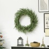 Afbeelding van HOMCOM Kunststof en Metaal Kerstkrans Ø60 x 15H cm Groen