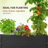 Afbeelding van Outsunny - Plantenbak van Dennenhout met Wielen - Zwart
