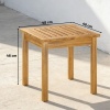 Afbeelding van Outsunny Weerbestendige Beistelltisch 48 x 48 cm van Akazienhout met verstelbare voeten